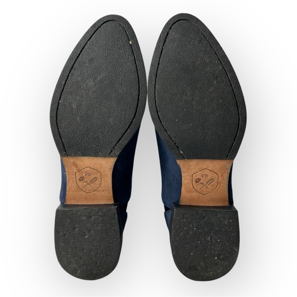 Poppy Barley Navy Suede Chelsea Ankle Boots 6 - Picture 6 of 8